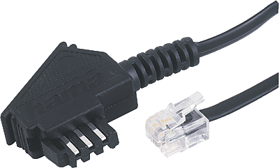 TAE F-Kabel Universal, 10 m, Schwarz/44822