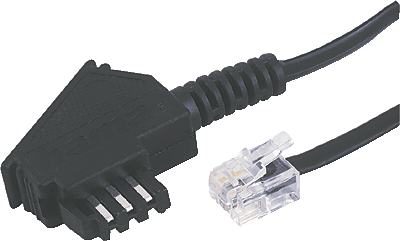 TAE F-Kabel Universal, 6 m, Schwarz/44821
