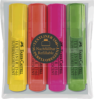 Textmarker TEXTLINER 1546 4er Etui/154604 sortiert