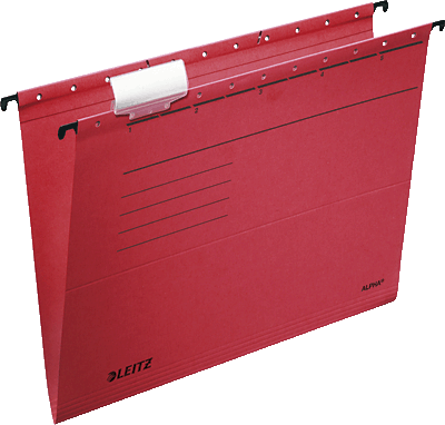 Leitz ALPHA Hängemappe/1985-30-25 A4 rot 250g/qm Inh.5