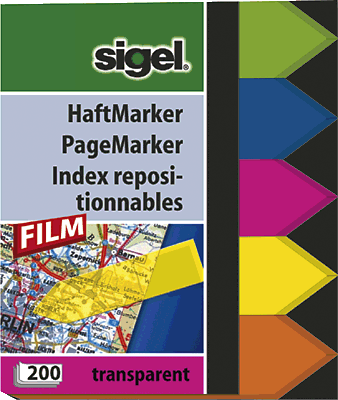 Sigel Pfeilhaftmarker/HN613 45x60 mm Inh.200 BL