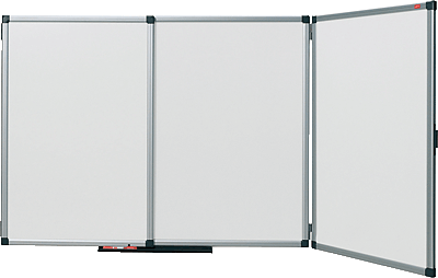Nobo Klapptafel/ Flügeltafel/41138302 90x120/90x240 cm weiß Emaille/Stahlblech