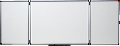Nobo Klapptafel / Flügeltafel/41138303 120x150/120x300cm weiß Emaille/Stahlblech