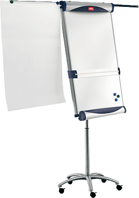 Nobo Flipchart/1901920 95,5x70 cm (Tafel) grau/blau Stahlblech
