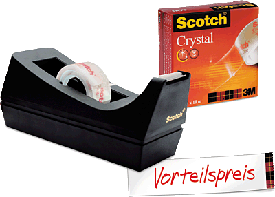 Scotch Klebebandaroller Spar-Set/83980 bis 33mx19mm schwarz Inh.2