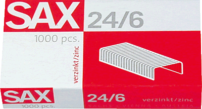 Heftklammern SAX 24/6/1-246-00 verzinkt Inh.1000