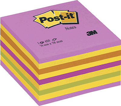 Post-it Haftnotizwürfel/2028NP 76x76 mm neonpink Inh.450 Blatt