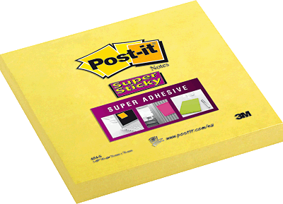 Post-it Notes Super Sticky/654-S 76x76 mm narzissengelb Inh.90 Blatt