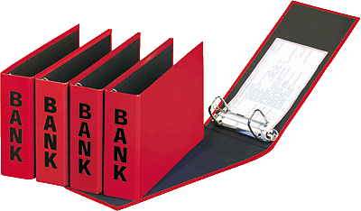 Aulfes Bankordner/40801-03 250x140x50 rot buchbinderisch