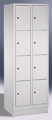C+P Fächerschrank 2x4 Fächer/8020-204 H180xB61xT50 cm lichtgrau