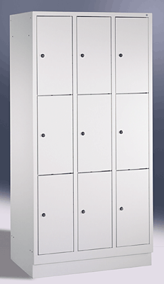 C+P Fächerschrank 3x3 Fächer/8020-303 H180xB90xT50 cm lichtgrau