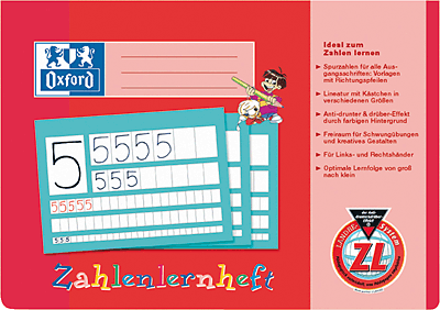 Oxford Zahlen- und Rechenheft/384401600 DIN A4 quer ZL 90 g/qm