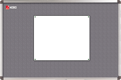 Nobo Textiltafel Elipse/1900912 120x90cm grau Textilfaser