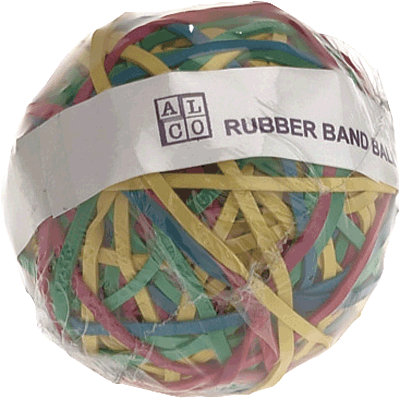 Alco Rubberball/7440 Ø70 mm bunt Inh.ca. 320 Gummiringe