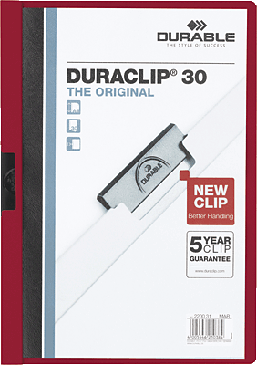 Durable Klemmmappe/2200-31 DIN A4 aubergine/dunkelrot