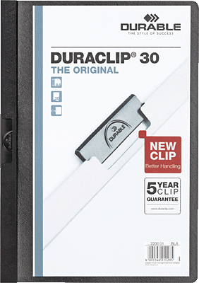 Durable Klemmmappe/2200-01 DIN A4 schwarz