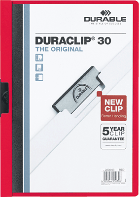 Durable Klemmmappe/2200-03 DIN A4 rot