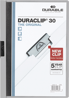 Durable Klemmmappe/2200-10 DIN A4 grau