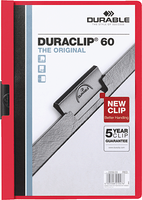 Durable Klemmmappe/2209-03 DIN A4 rot