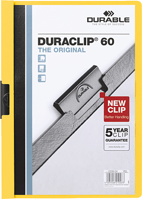 Durable Klemmmappe/2209-04 DIN A4 gelb