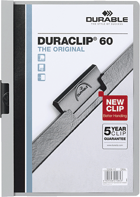 Durable Klemmmappe/2209-10 DIN A4 grau