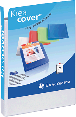 Exacompta Präsentations-Ordner KreaCover/200802H für DIN A4+ weiß 80 mm