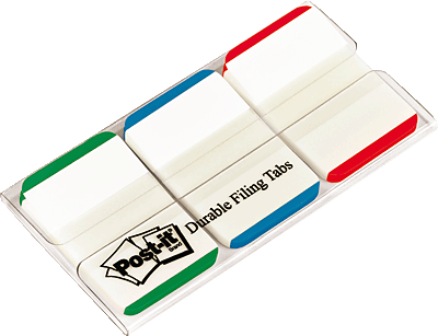Post-it Index Strong/686L-GBR 25,4x38 mm grün/blau/rot Inh.66 Blatt