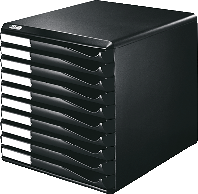 Leitz Bürobox /5294-00-95 291x190x352mm schwarz 10 Schübe