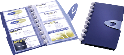Durable Visitenkartenbuch VISIFIX Walk/2452-07 dunkelblau Inh.für 96 Karten