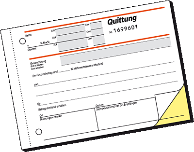 Sigel Quittung/SD121 DIN A6 quer Inh.2x50 BL