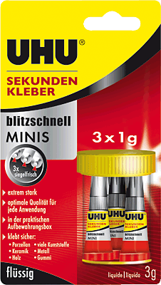 UHU Sekundenkleber super minis/45415 Inh.3x1g