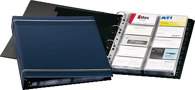 DURABLE Visitenkartenringbuch VISIFIX/2388-07 DIN A4 dunkelblau