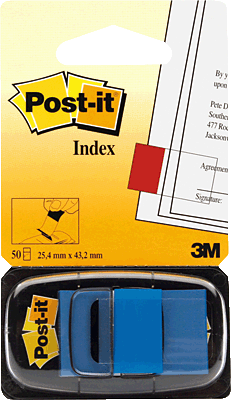 3M Post-it Index /680-2 25,4x43,2 mm blau Inh.50