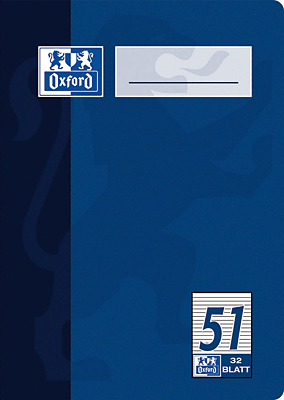Oxford Oktavheft/384603251 DIN A6  4-fach sortiert 51 liniert - 7mm 90 g/qm