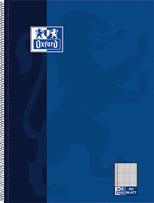 Oxford Collegeblock/384408028 DIN A4+ kariert /Rand  90 g/qm Inh.80 Blatt