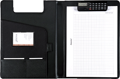 Alassio Konferenzmappe/31500 ca. 32,5 x 24 x 2 cm schwarz Lederimitat 580 g