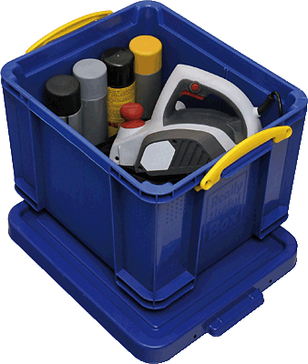 Really Usefull Box Aufbewahrungsbox/35B B390xH310xT480 mm blau m. Deckel Inh.35l