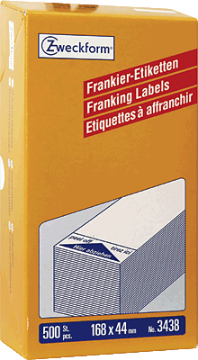 Avery Zweckform Frankieretiketten/3438 B168xH44 mm Inh.500