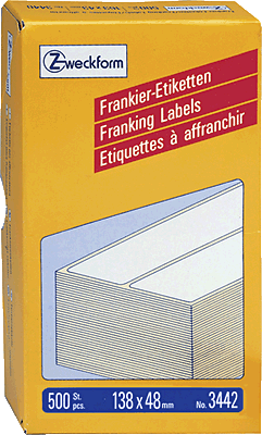 Avery Zweckform Frankieretiketten doppelt/3442 B138xH48 mm Inh.500