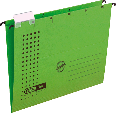 Elba Hängemappen chic/85801GN A4 grün Karton (RC) 230 g/m² Inh.5