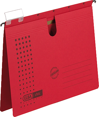 Elba Hängehefter chic/85802RO A4 rot Karton (RC) 230 g/m² Inh.5
