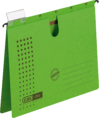 Elba Hängehefter chic/85802GN A4 grün Karton (RC) 230 g/m² Inh.5