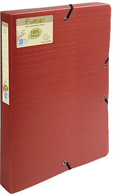 Exacompta Archivbox forever Recycled PP/553575E 330x250x40 mm ziegelrot Rücken 40 mm
