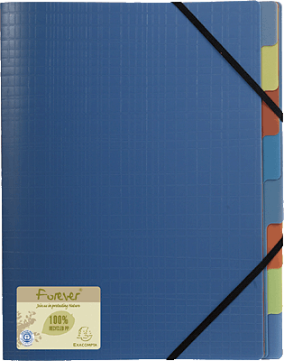 Exacompta Ordnungsmappe 8-teilig forever Recycled PP/552572E 320x245mm blau