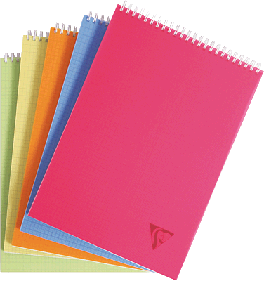 Clairefontaine Spiralblock Linicolor/328655C DIN A6 sortiert kariert 90 g/qm Inh.80 Blatt