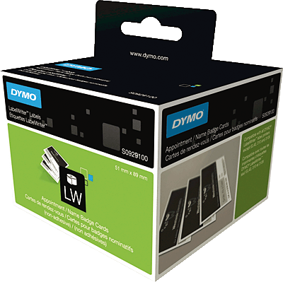 Dymo Terminvereinbarungskarte/Namensschild/S0929100 89 x 51 mm weiß Inh.300