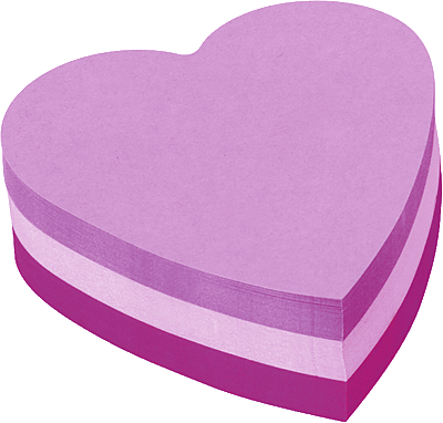 3M Post-it  Herz/2007H 70x70 mm 3farbig Inh.225 Blatt