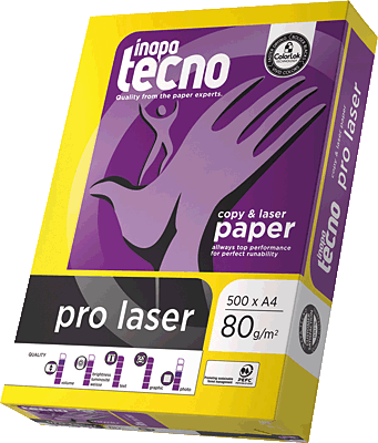 Inapa tecno Pro Laser TCF Papier/1968010001 DIN A4 weiß geriest 80 g/qm Inh.500