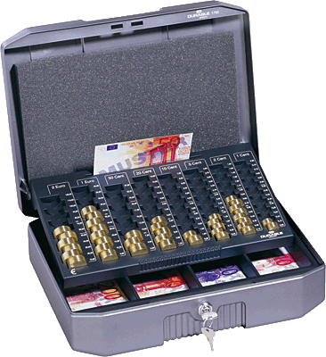 Durable Geldzahlkassette/1782-57 B352xH120xT276 anthrazit/grau