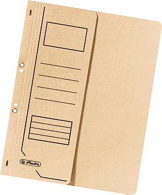 Herlitz Ösenhefter 1/2 Deckel/10837334 DIN A4 chamois 250 g/qm